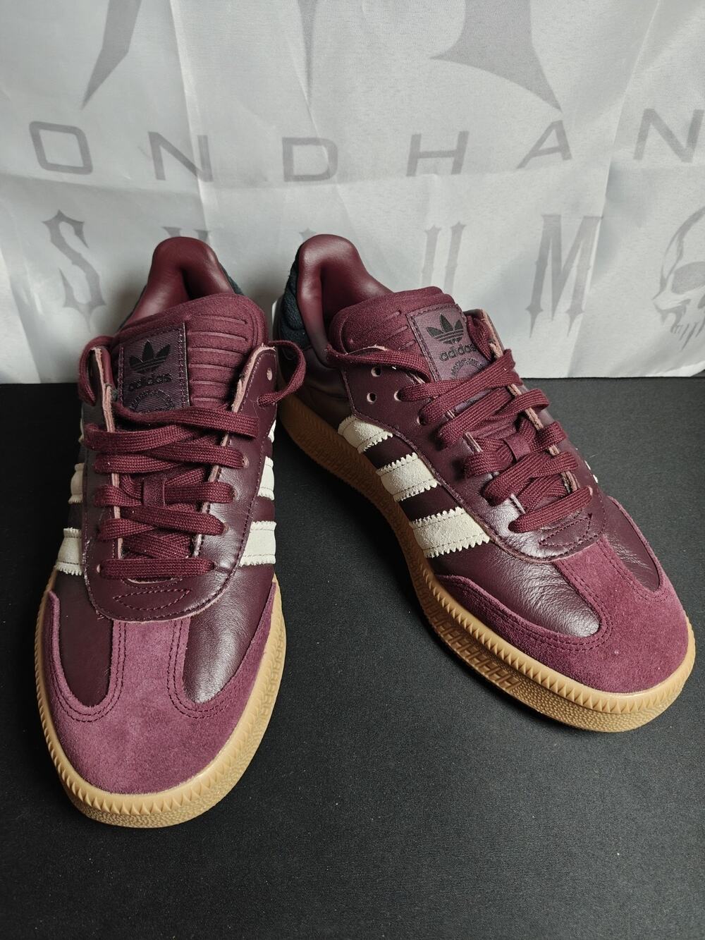 Adidas Originals Samba XLG Men's 8.5 Retro Leather Sneaker - Maroon/Beige/Gum